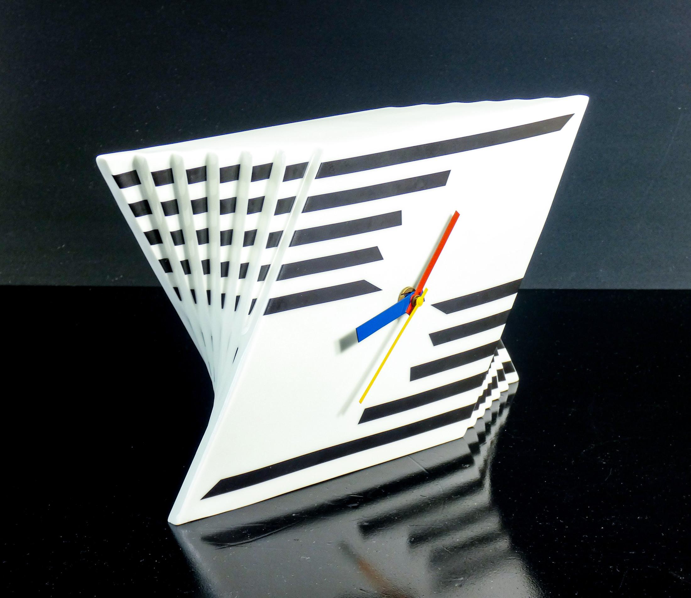 Time Stripes Tischuhr, Design Marcello MORANDINI für ROSENTHAL. 1980s (German) im Angebot