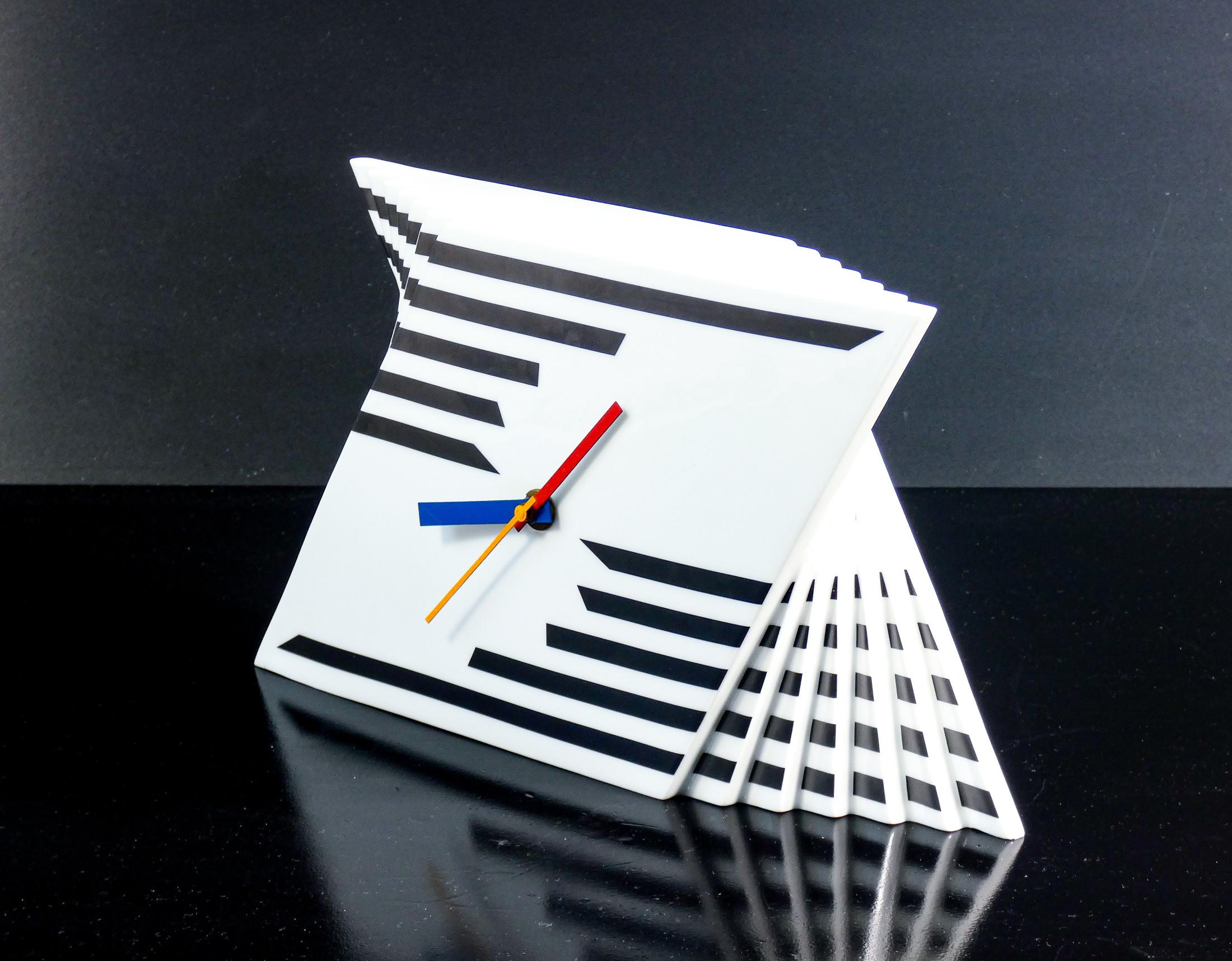 Time Stripes Tischuhr, Design Marcello MORANDINI für ROSENTHAL. 1980s im Zustand „Hervorragend“ im Angebot in Torino, IT