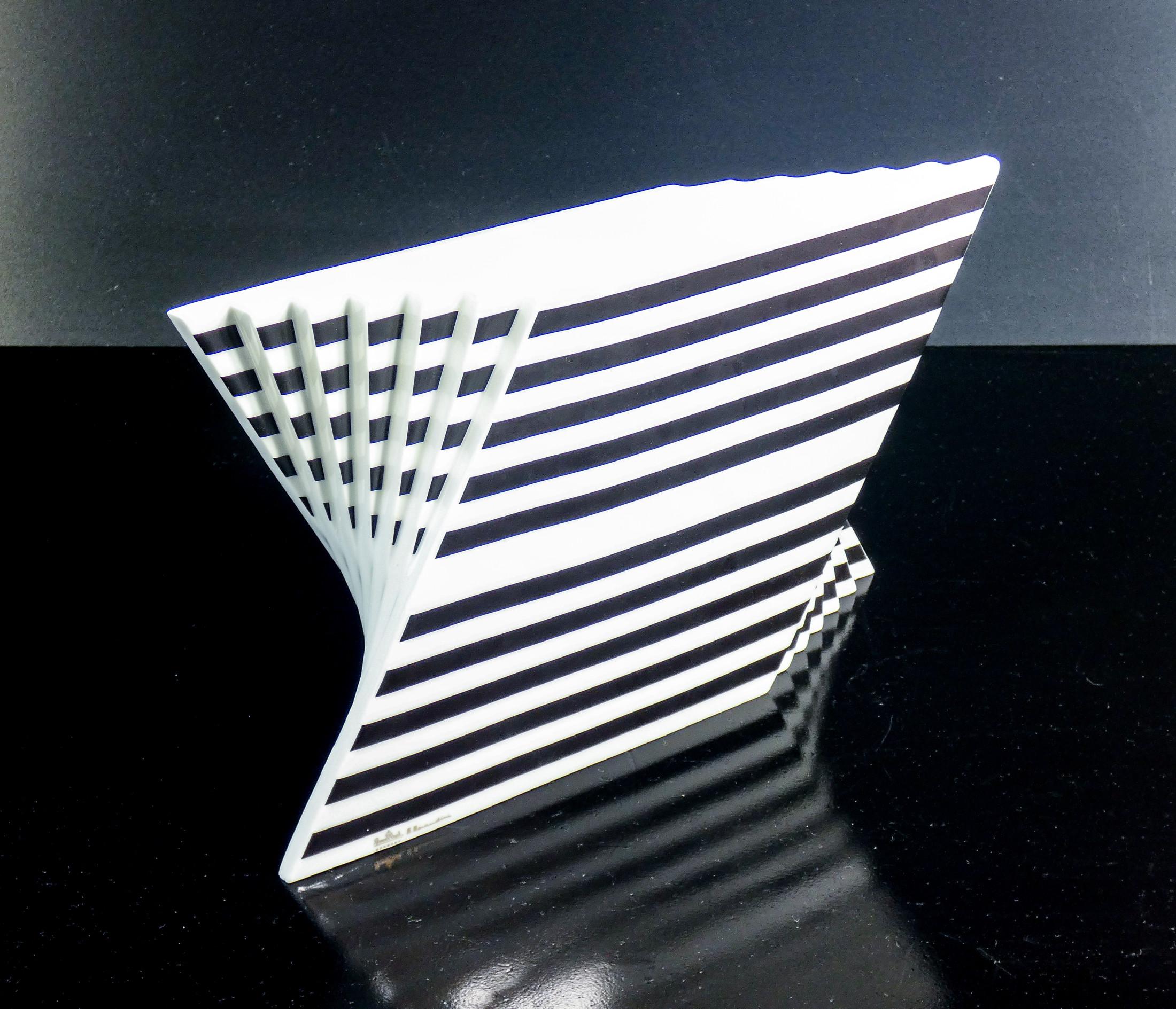 Time Stripes Tischuhr, Design Marcello MORANDINI für ROSENTHAL. 1980s (Late 20th Century) im Angebot