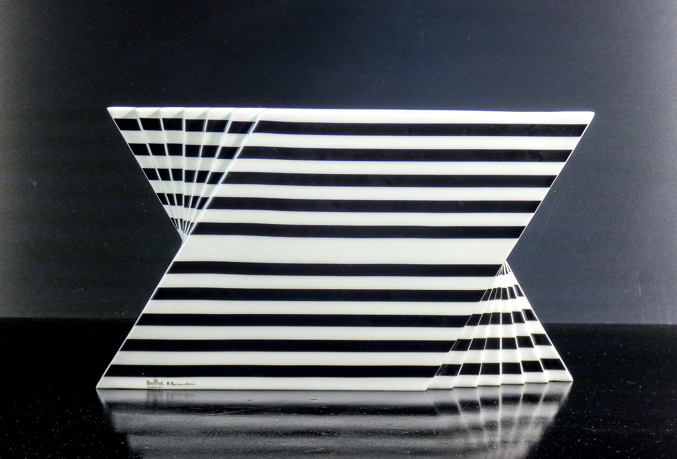Time Stripes Tischuhr, Design Marcello MORANDINI für ROSENTHAL. 1980s im Angebot 1