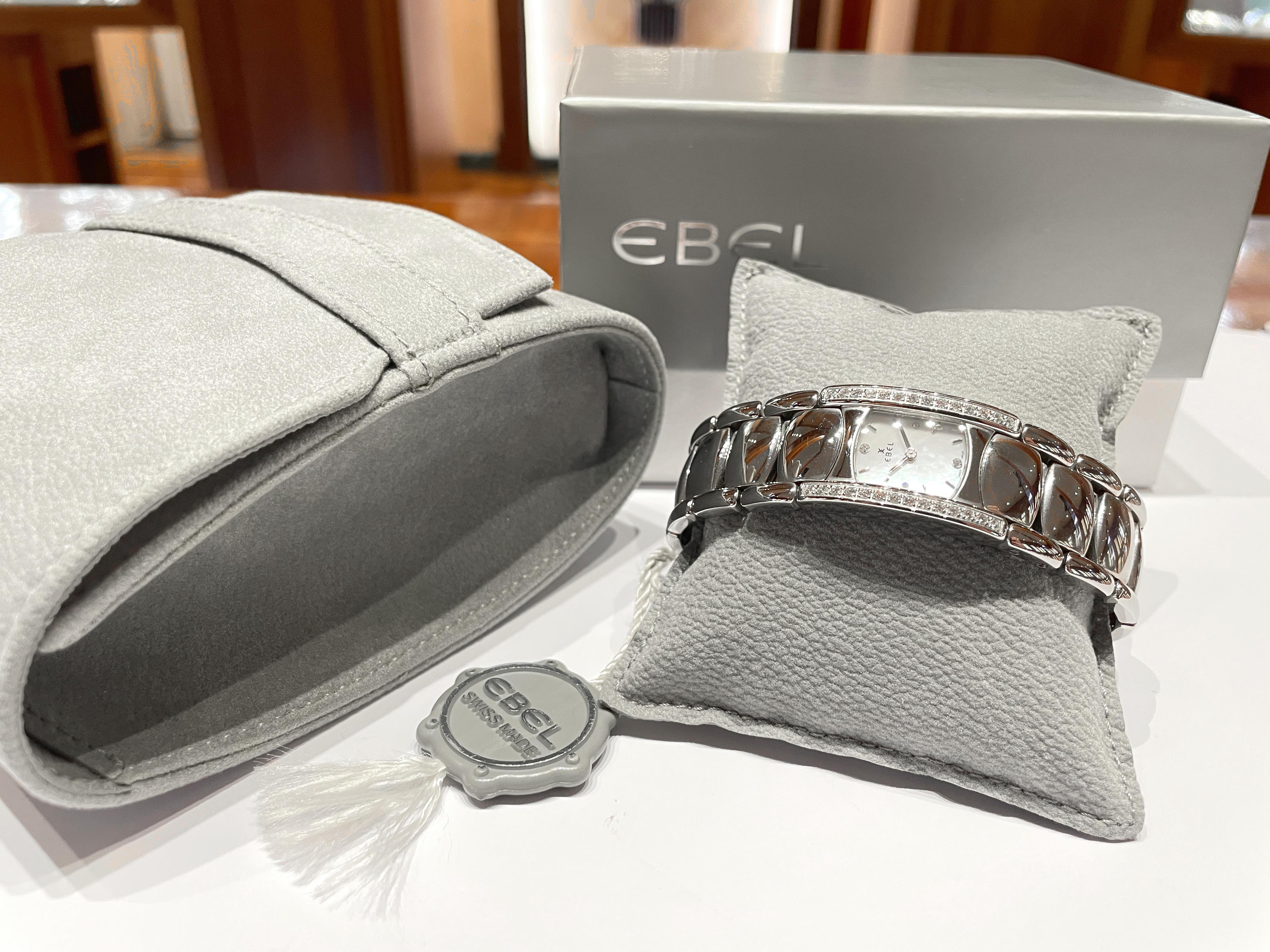 Ebel Beluga Manchette quartz steel and diamond watch new ref 9057A28 For Sale 8