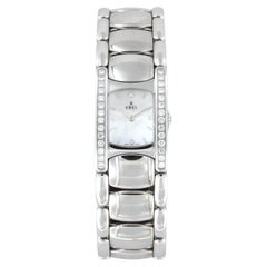 Orologio Ebel Beluga Manchette al quarzo acciaio e diamanti nuovo ref 9057A28