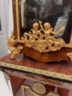 Orologio francese avec colonna en palissandre ottone des années 80