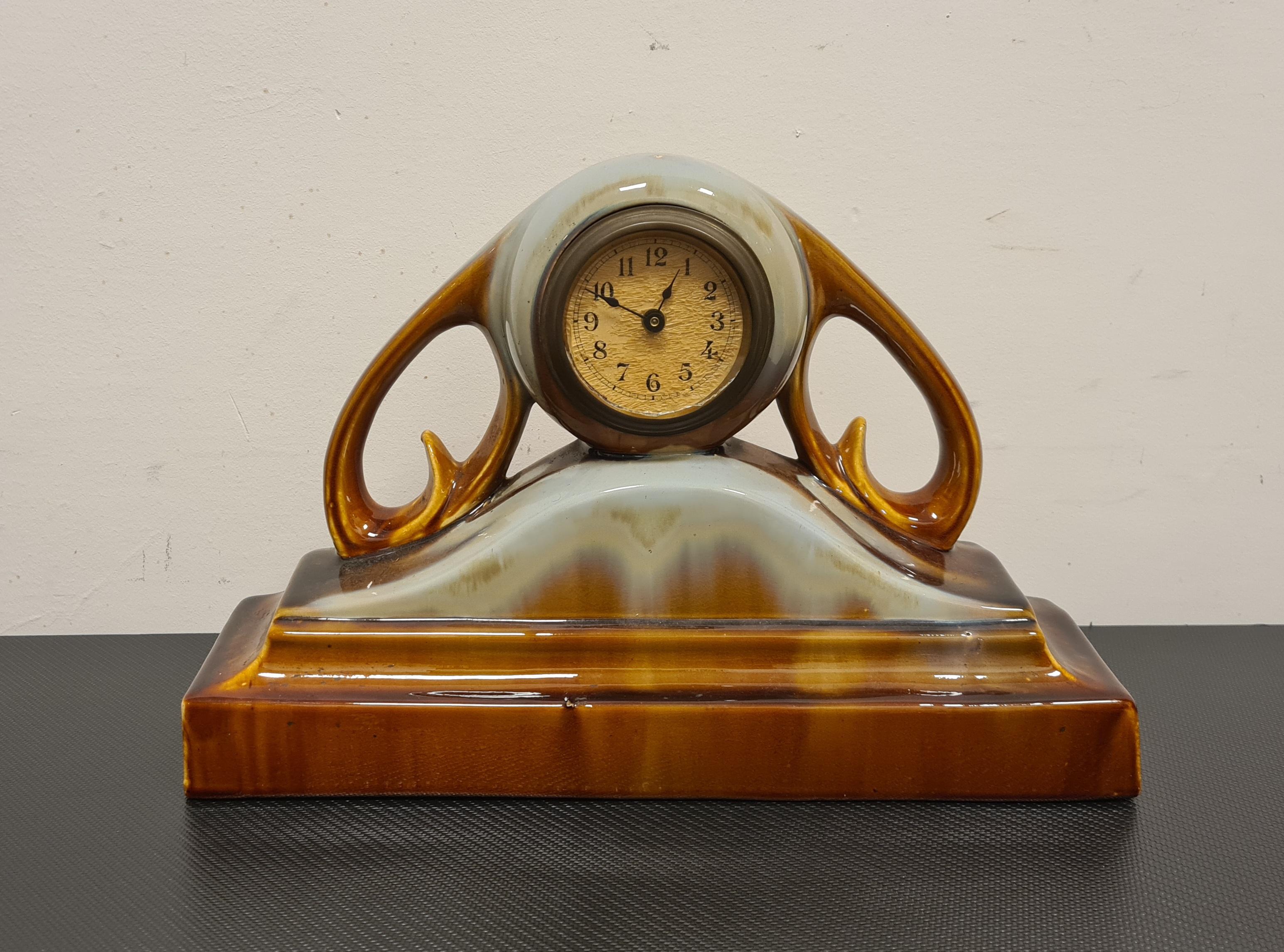 Italian Ceramic clock from the 1940s' For Sale