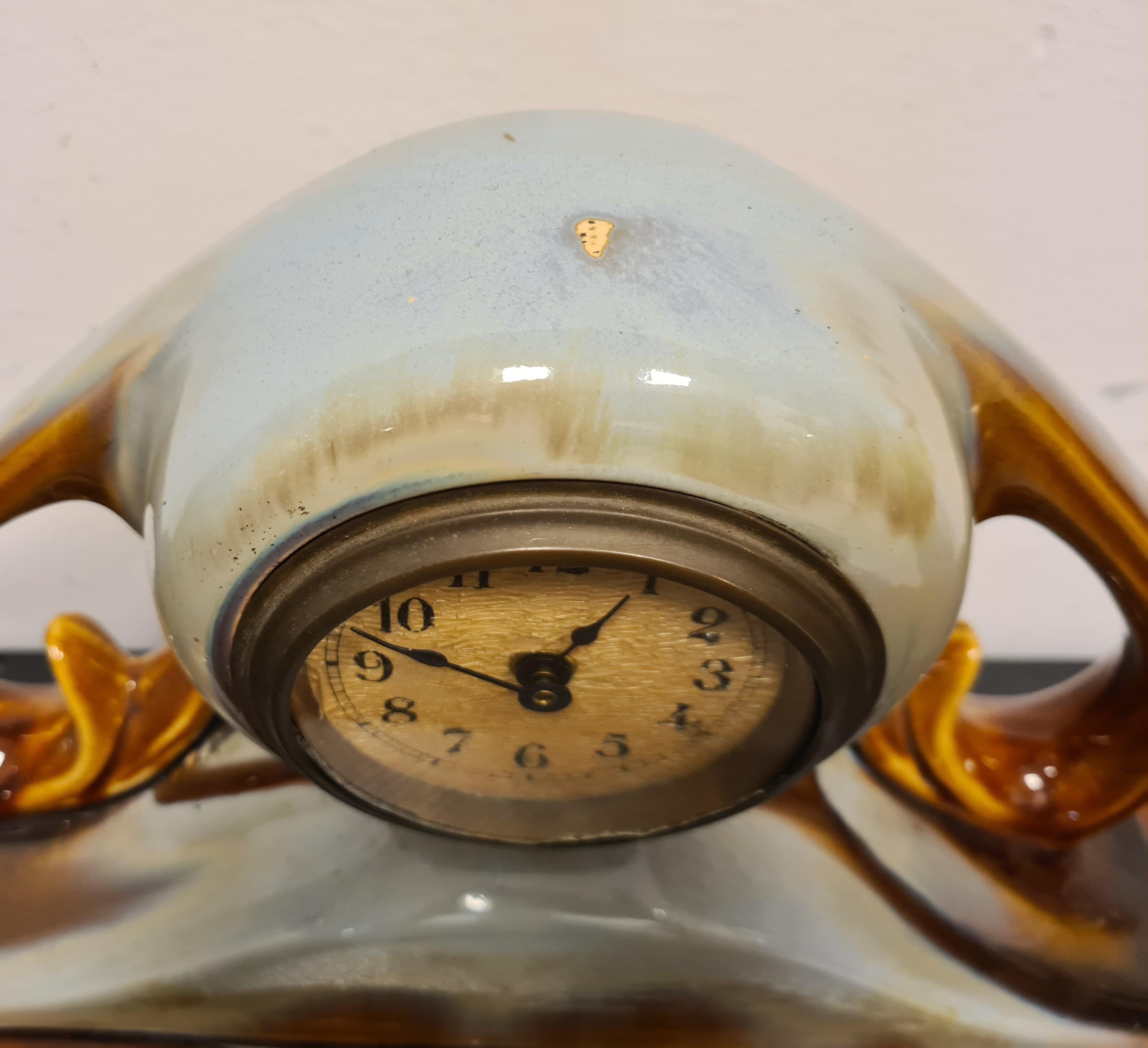 Mid-20th Century Ceramic clock from the 1940s' For Sale