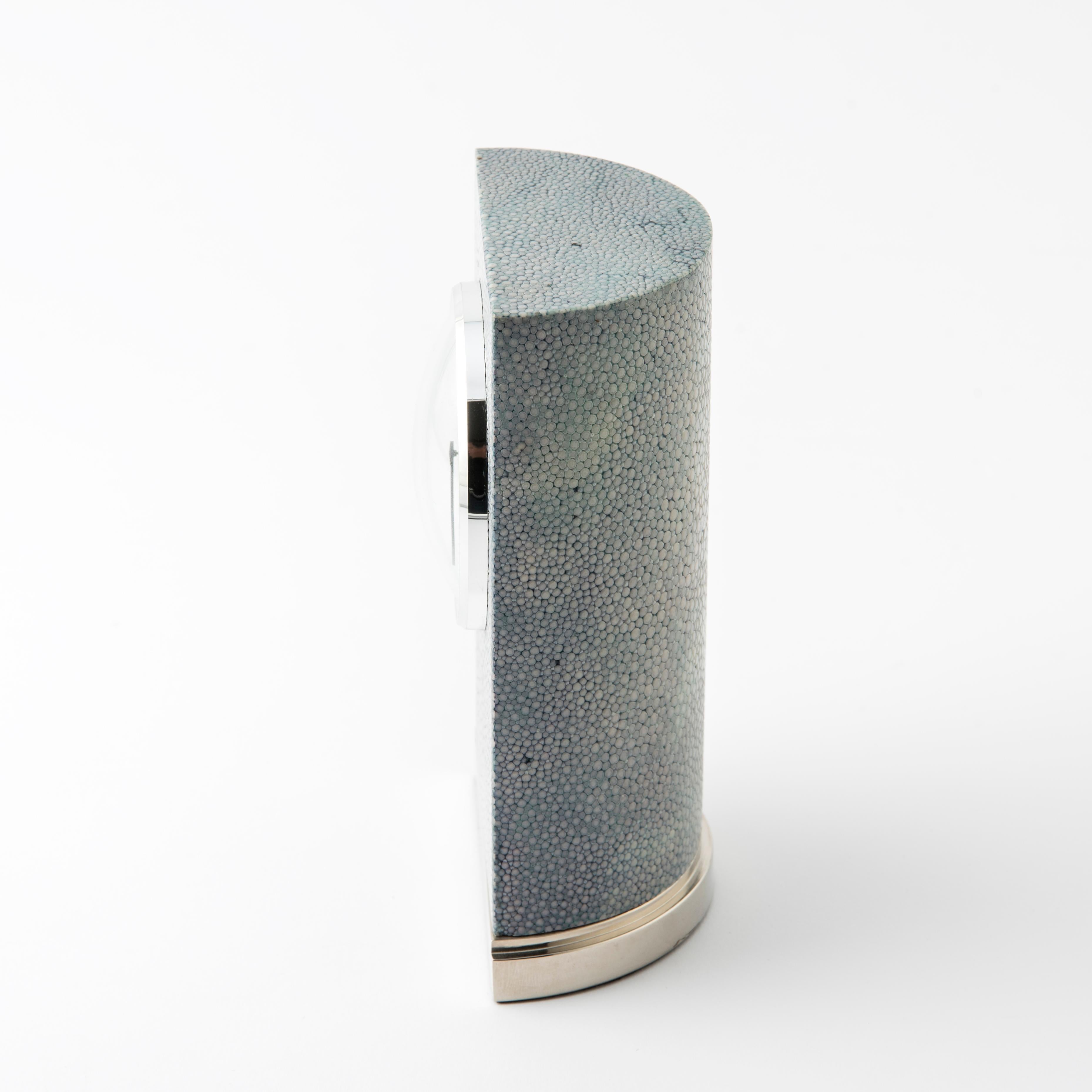 Reloj de sobremesa Shagreen - Diseño exclusivo de Nino Basso Art Decó en venta