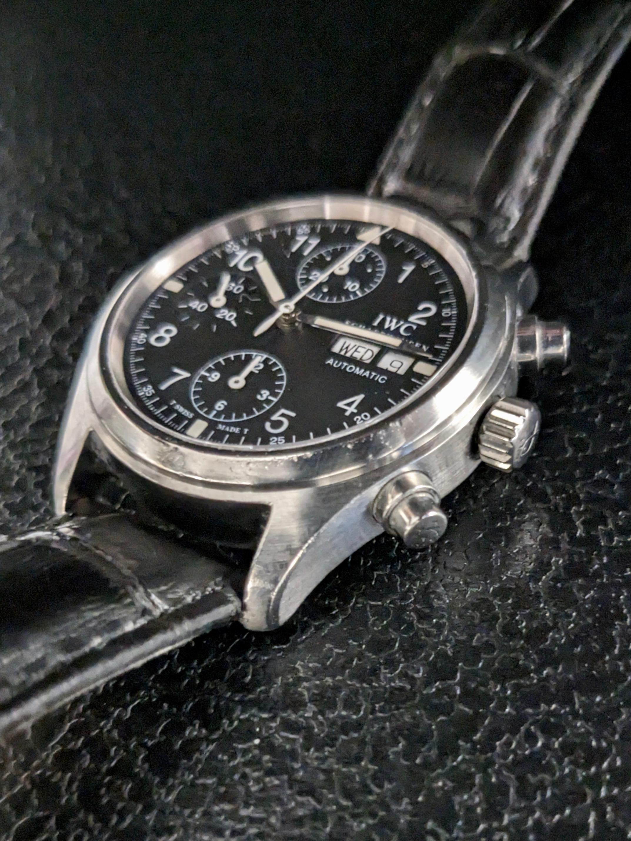 IWC Pilot Chronograph Watch Reference IW3706 For Sale 1