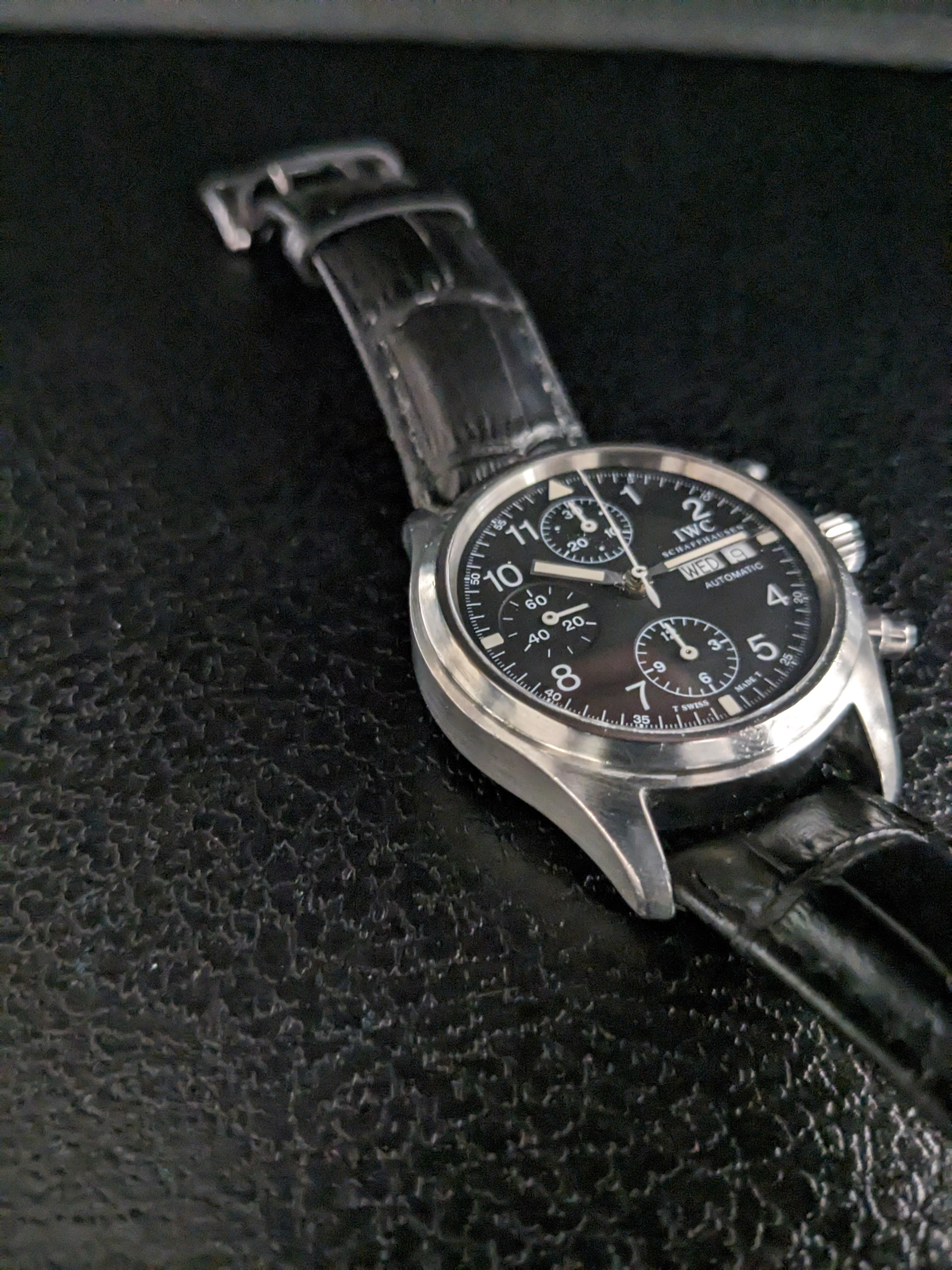 IWC Pilot Chronograph Watch Reference IW3706 For Sale 3