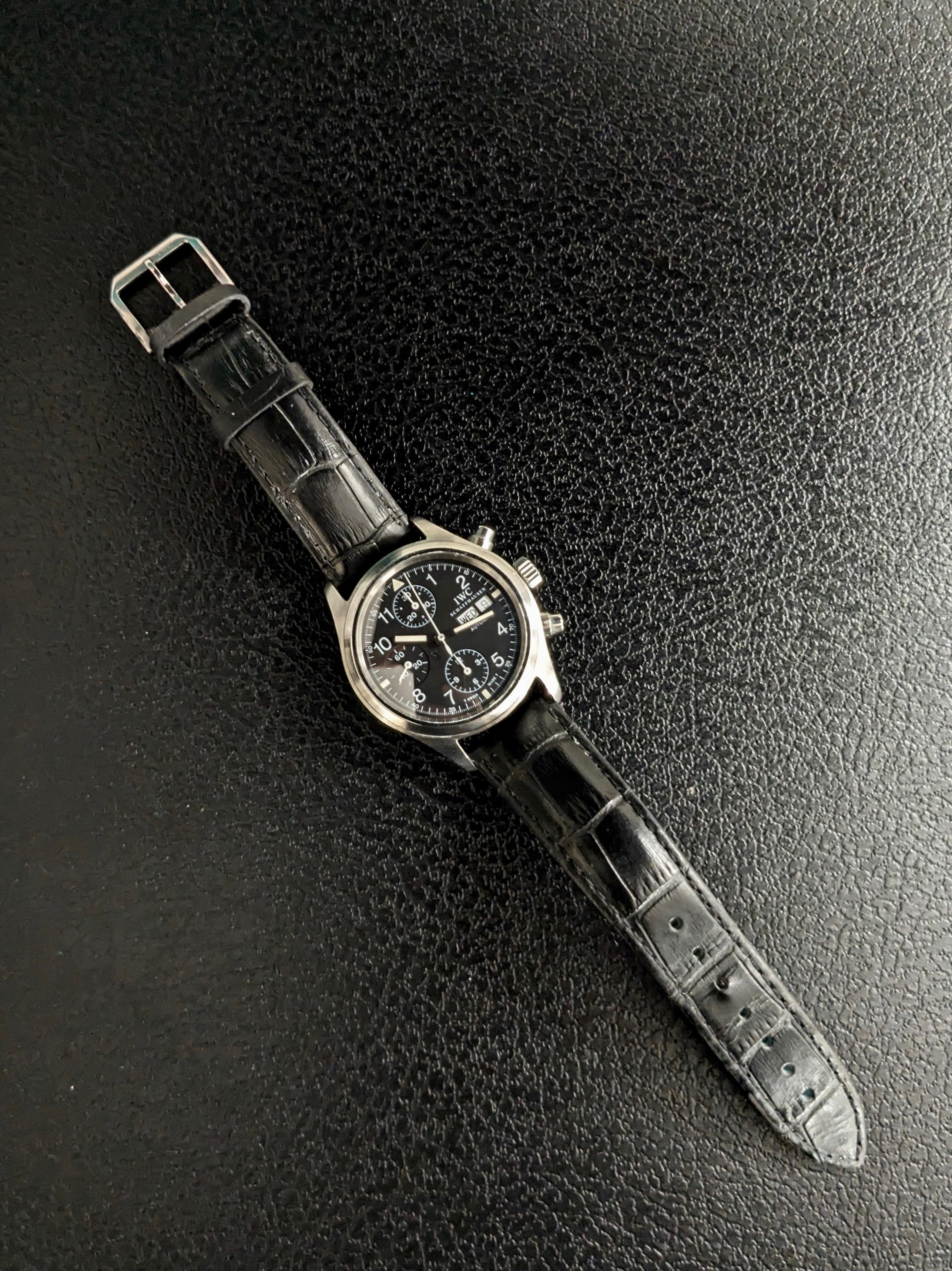 Uhr IWC Pilot Chronograph Referenz IW3706 im Angebot 4