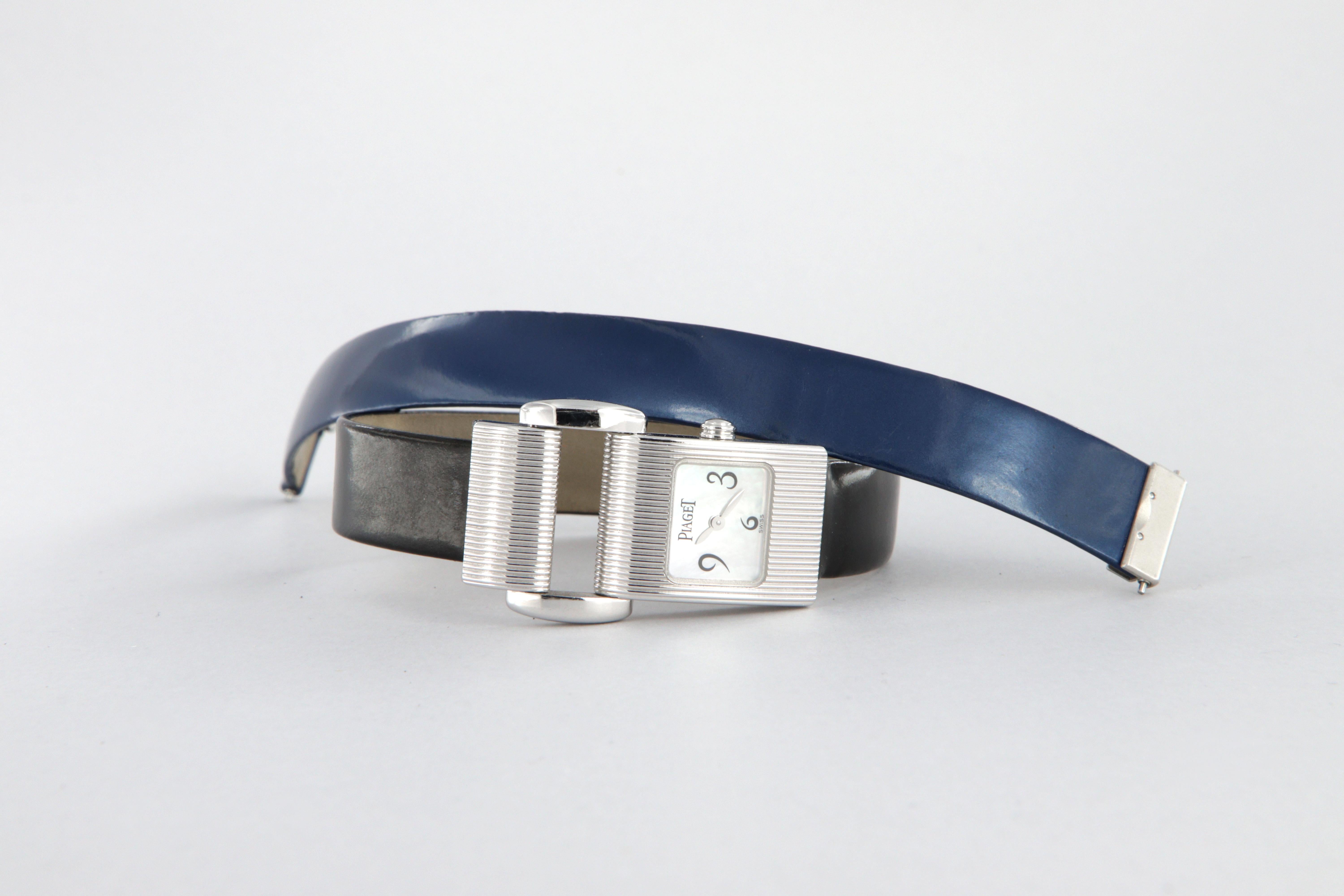 Piaget Miss Protocole quartz watch in 18k white gold For Sale 5