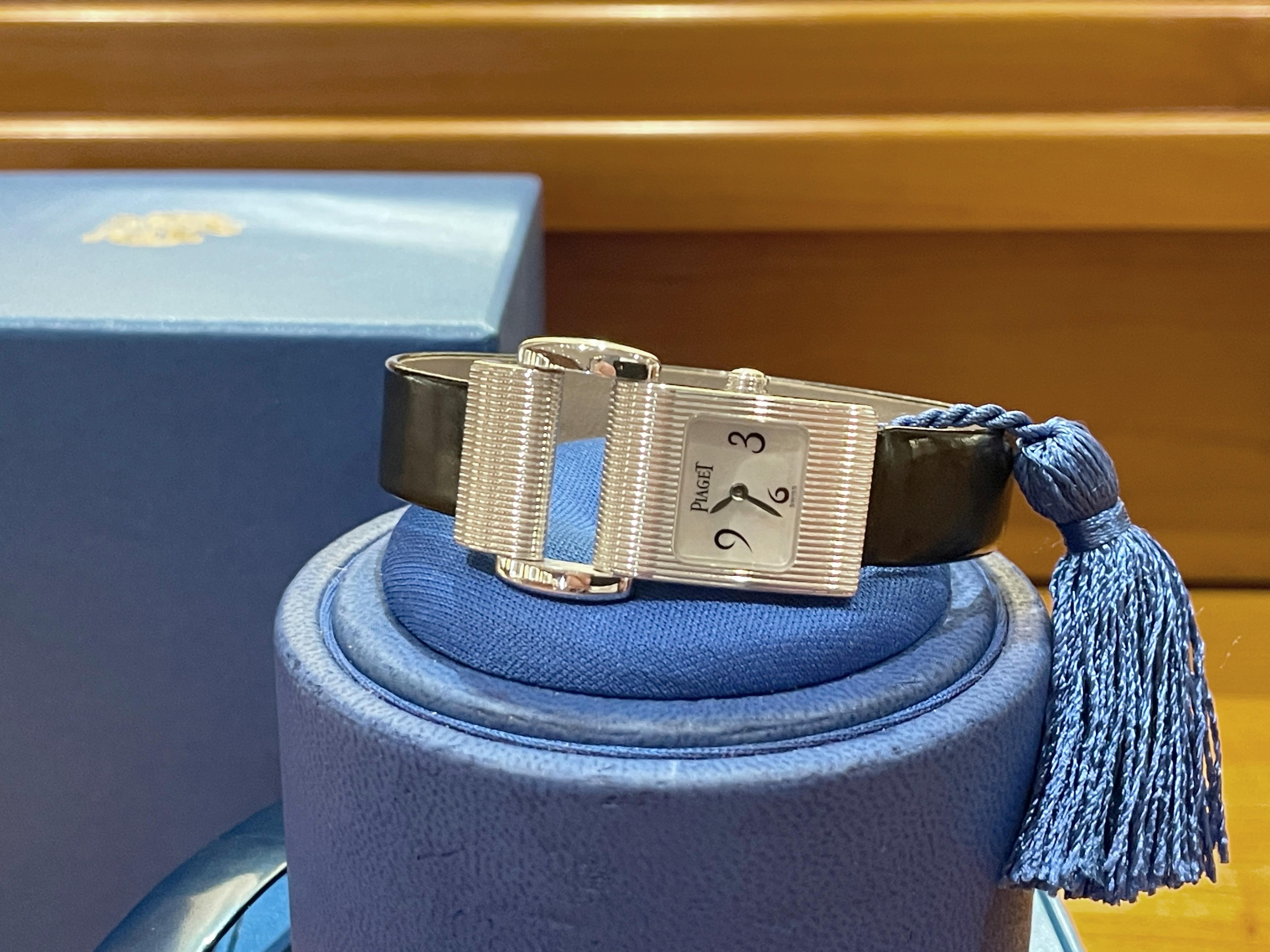 Piaget Miss Protocole quartz watch in 18k white gold For Sale 9