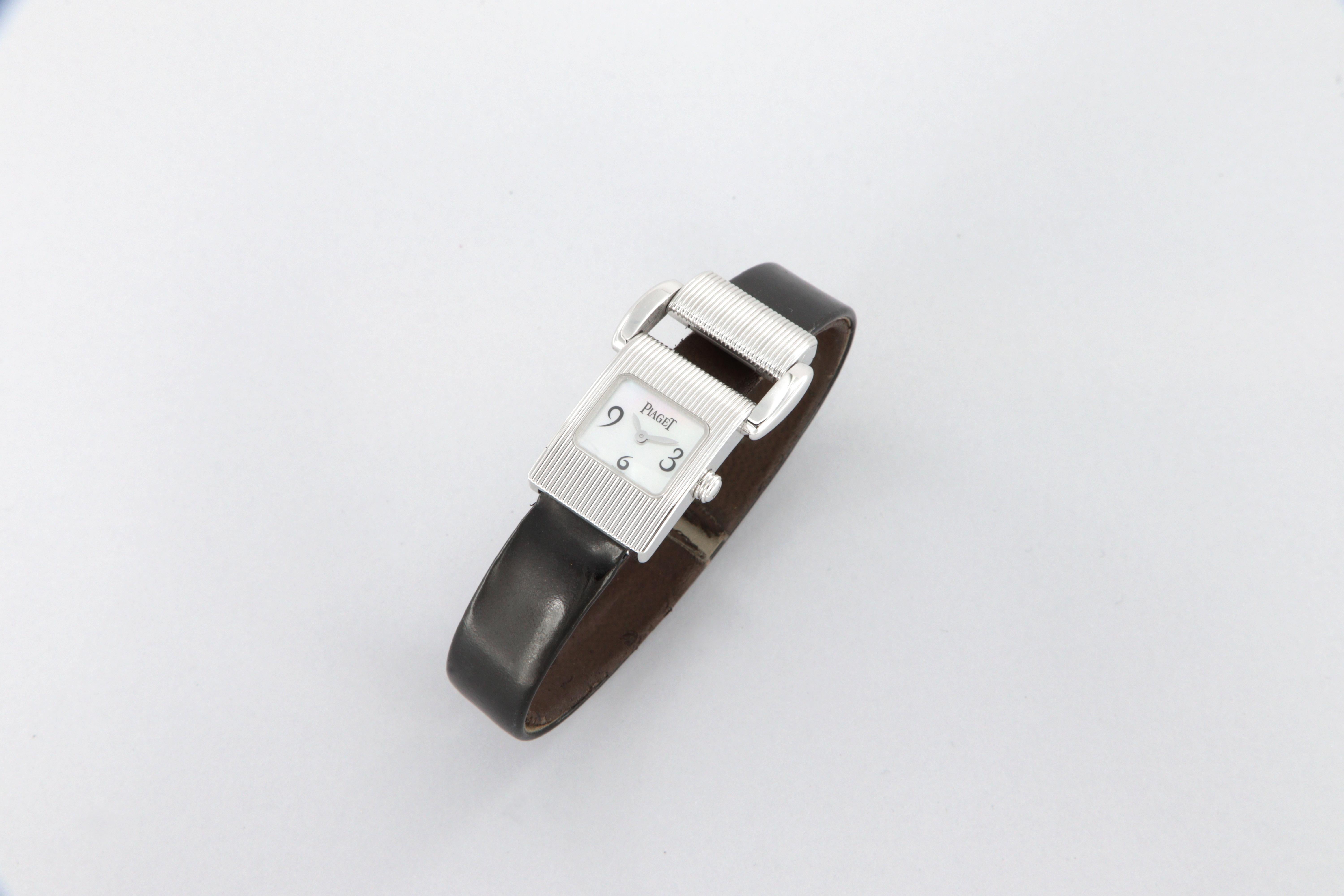 Piaget Miss Protocole quartz watch in 18k white gold For Sale 1
