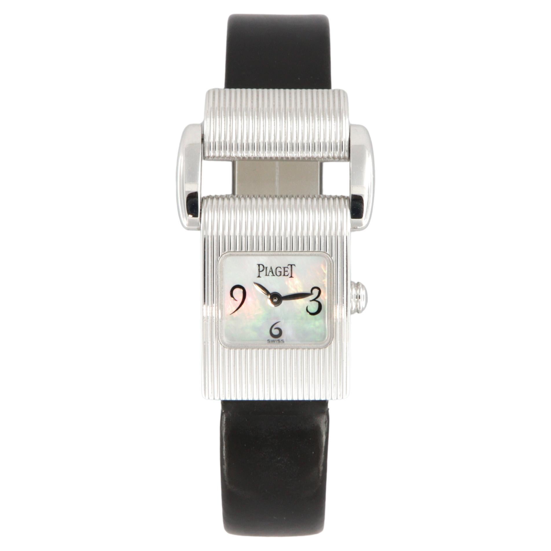 Montre à quartz Piaget Miss Protocole en or blanc 18 carats