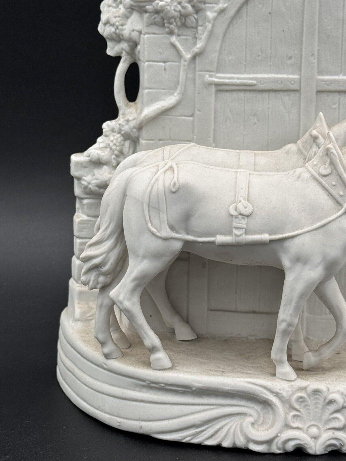 Early 20th Century 1900's French Biscuit Porcelain Clock For Sale 9