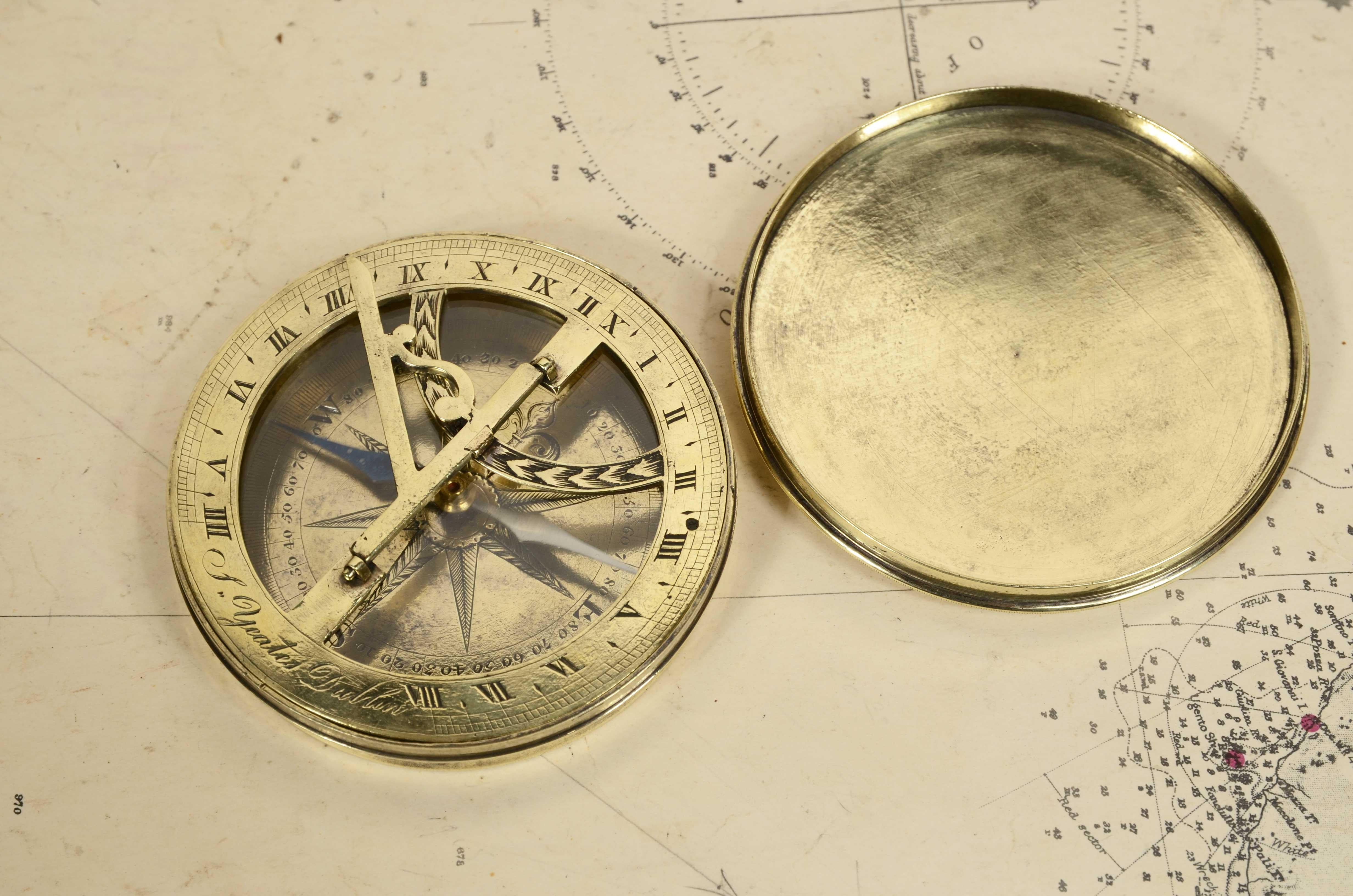 Early 19th century equinoctial sundial clock signed S. Yeates 1762-1834 For Sale 10