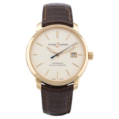 Ulysse Nardin Classic 18K gold watch ref 8156-111-2/91 new