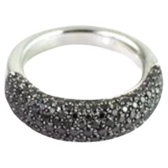 Oromalia 18 Karat Weißgold Ring mit schwarzen Diamanten ca. 0,80 Karat