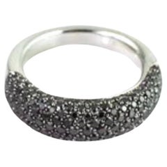 Oromalia 18K White Gold Ring w/ Black Diamonds Approx 0.80 Carats