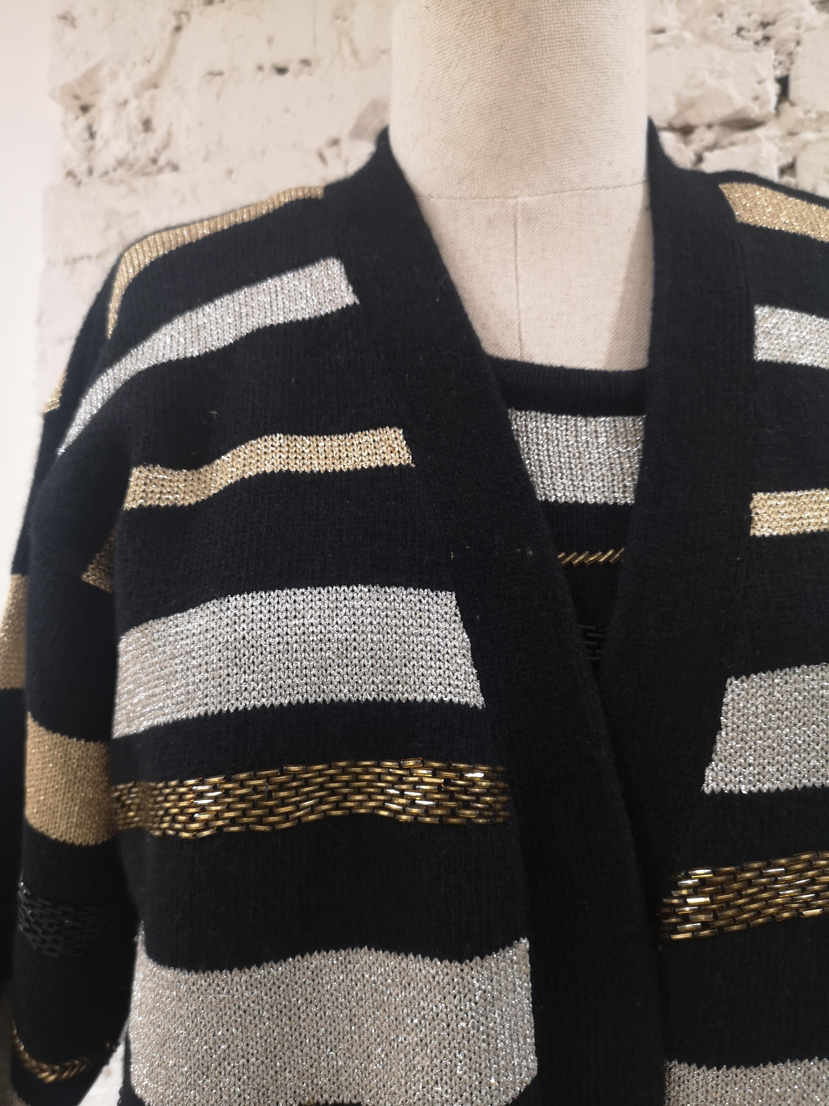 black and gold cardigan