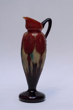 "Oronge" jug by Le Verre Français