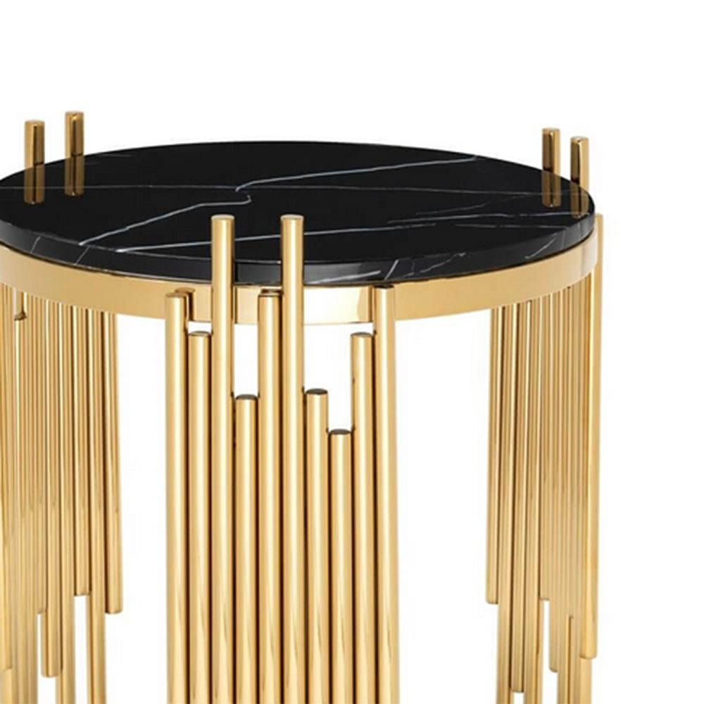 Gilt Ororods Round Side Table For Sale