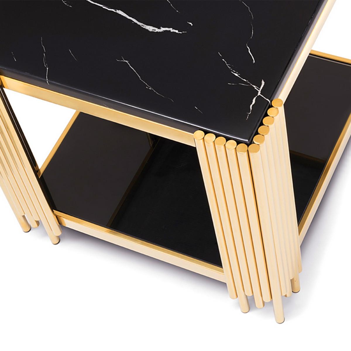 Resin Ororods Squares Side Table For Sale