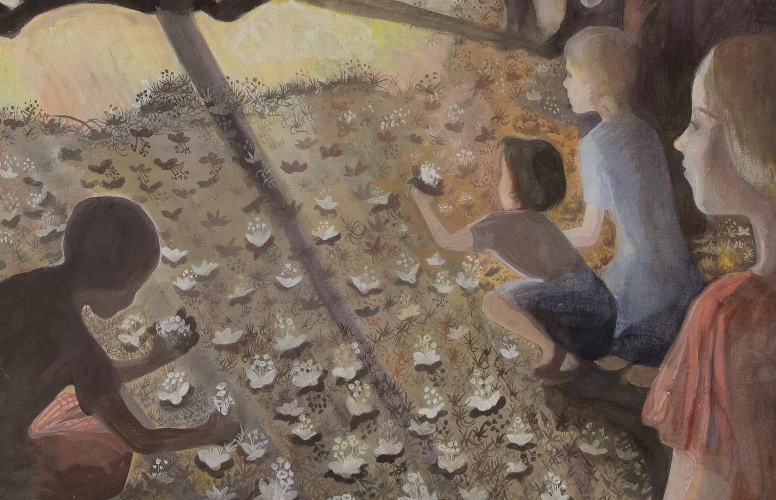 Bonfire, Jubiläumsnacht von Orovida Pissarro – Ei tempura-Gemälde, 1936 im Angebot 3