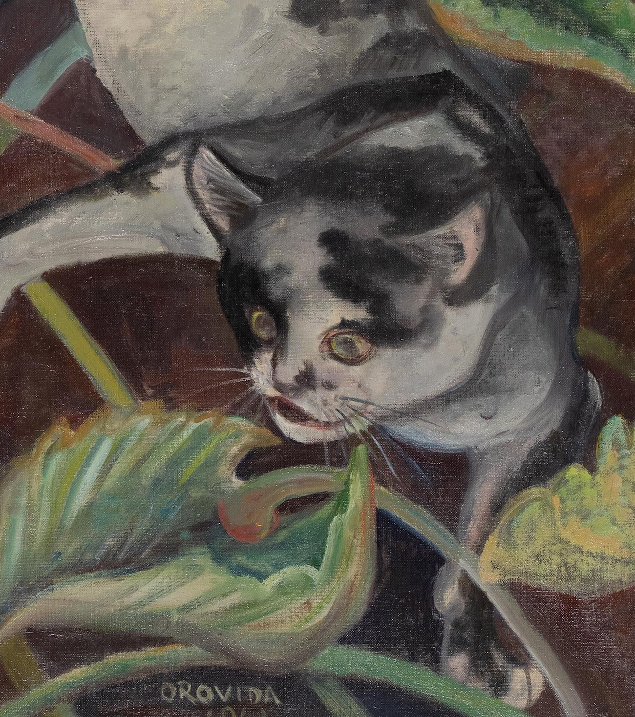 Cat and Mouse von Orovida Pissarro – Tiermalerei im Angebot 2