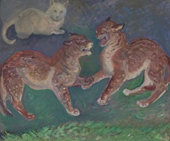 Vintage Caterwaul by Orovida Pissarro - Animal painting