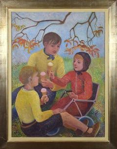 Ice Cream Picnic by Orovida Pissarro - Oil painting