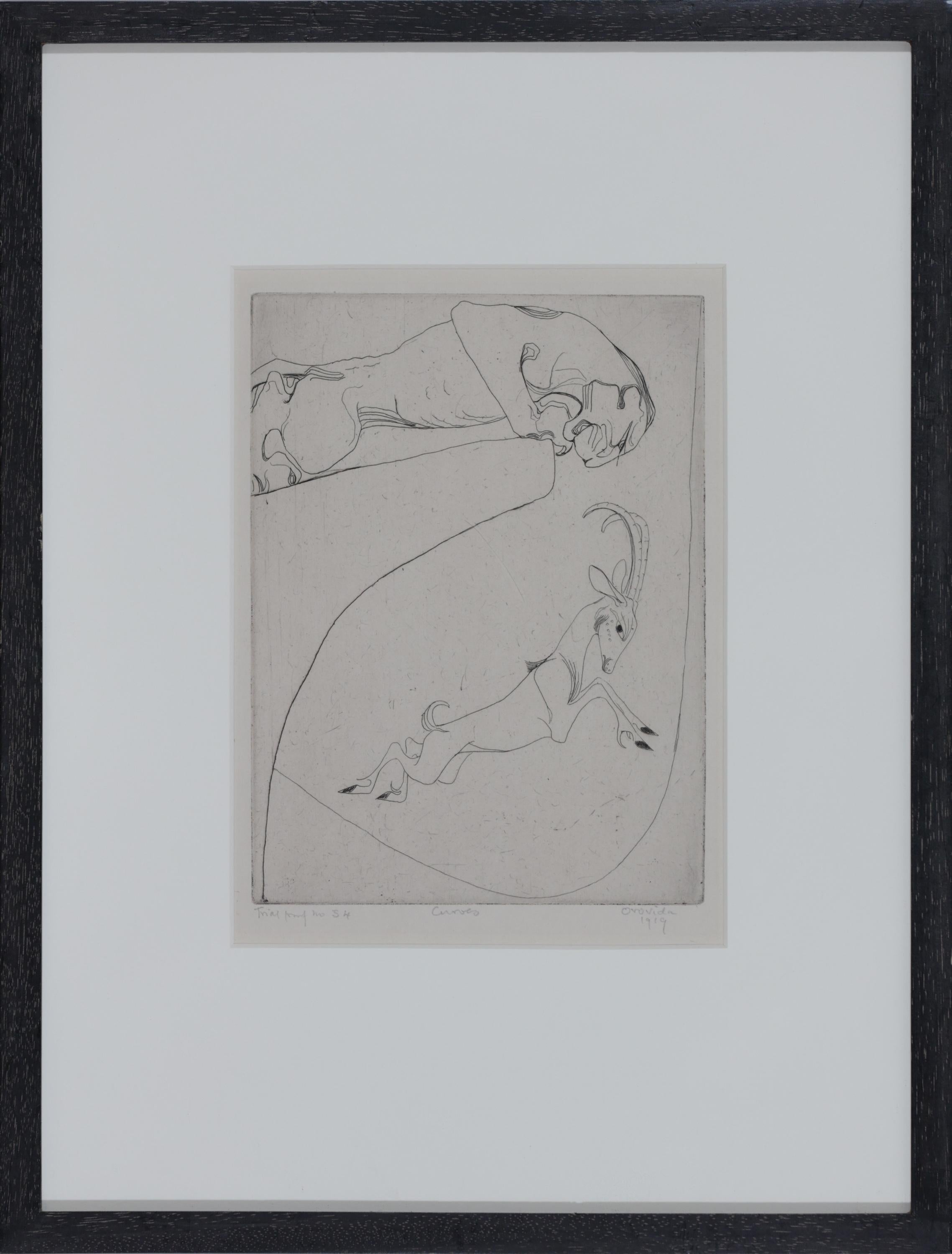 Les courbes d'Orovida Pissarro, 1919 - Impression à l'eau-forte en vente 1
