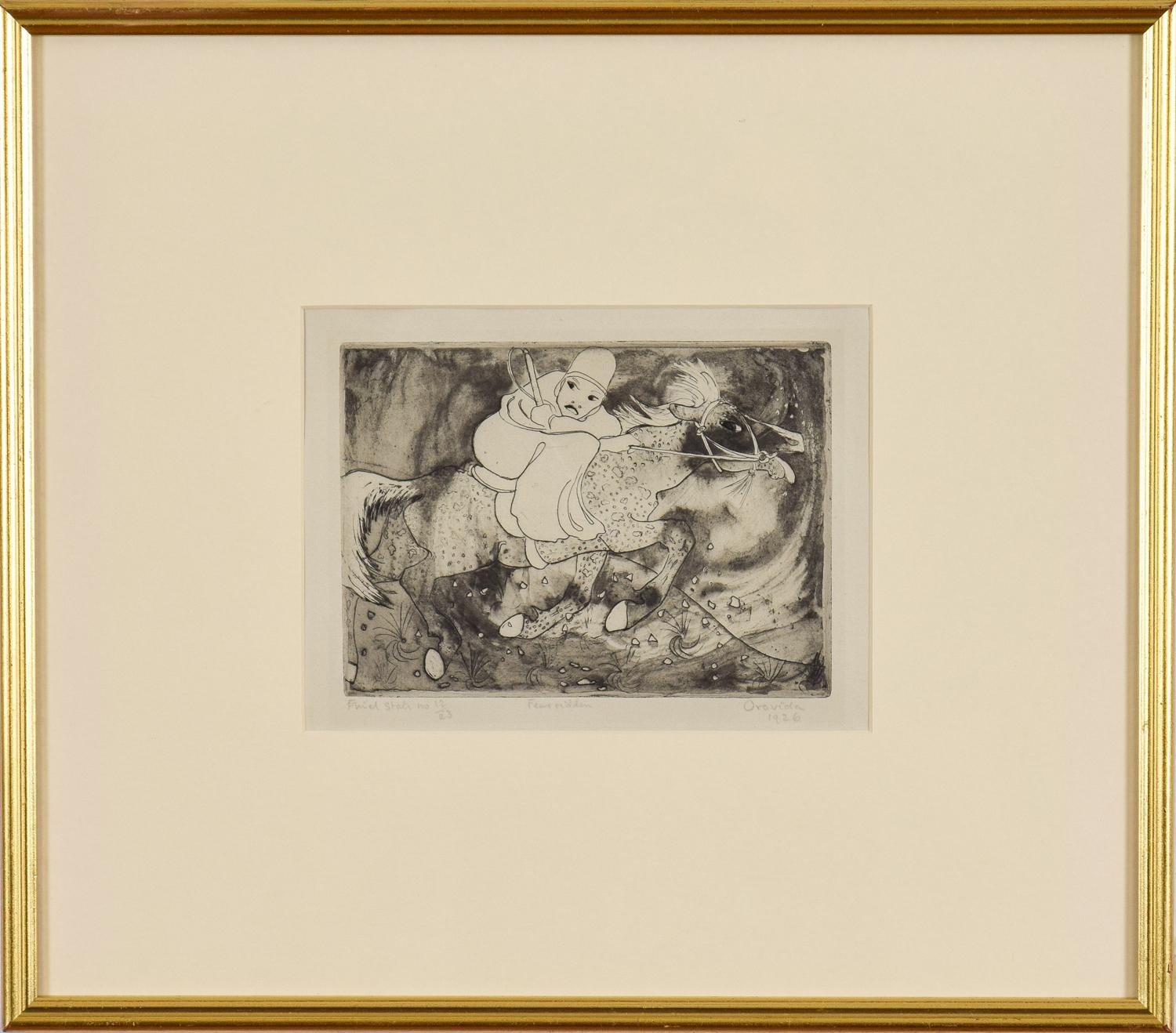 Fear Ridden von Orovida Pissarro, 1926 – Radierungsdruck im Angebot 1