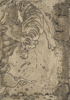 La Poursuite by Orovida Pissarro - Animal etching