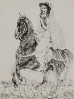 Vintage Rupert Rides by Orovida Pissarro - Animal etching 