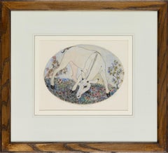 The Calf by Orovida Pissarro - Watercolour and coloured etching