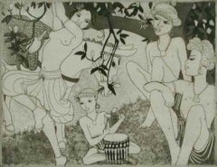 Les danseurs d'Orovida Pissarro, 1927 - Impression à l'eau-forte 