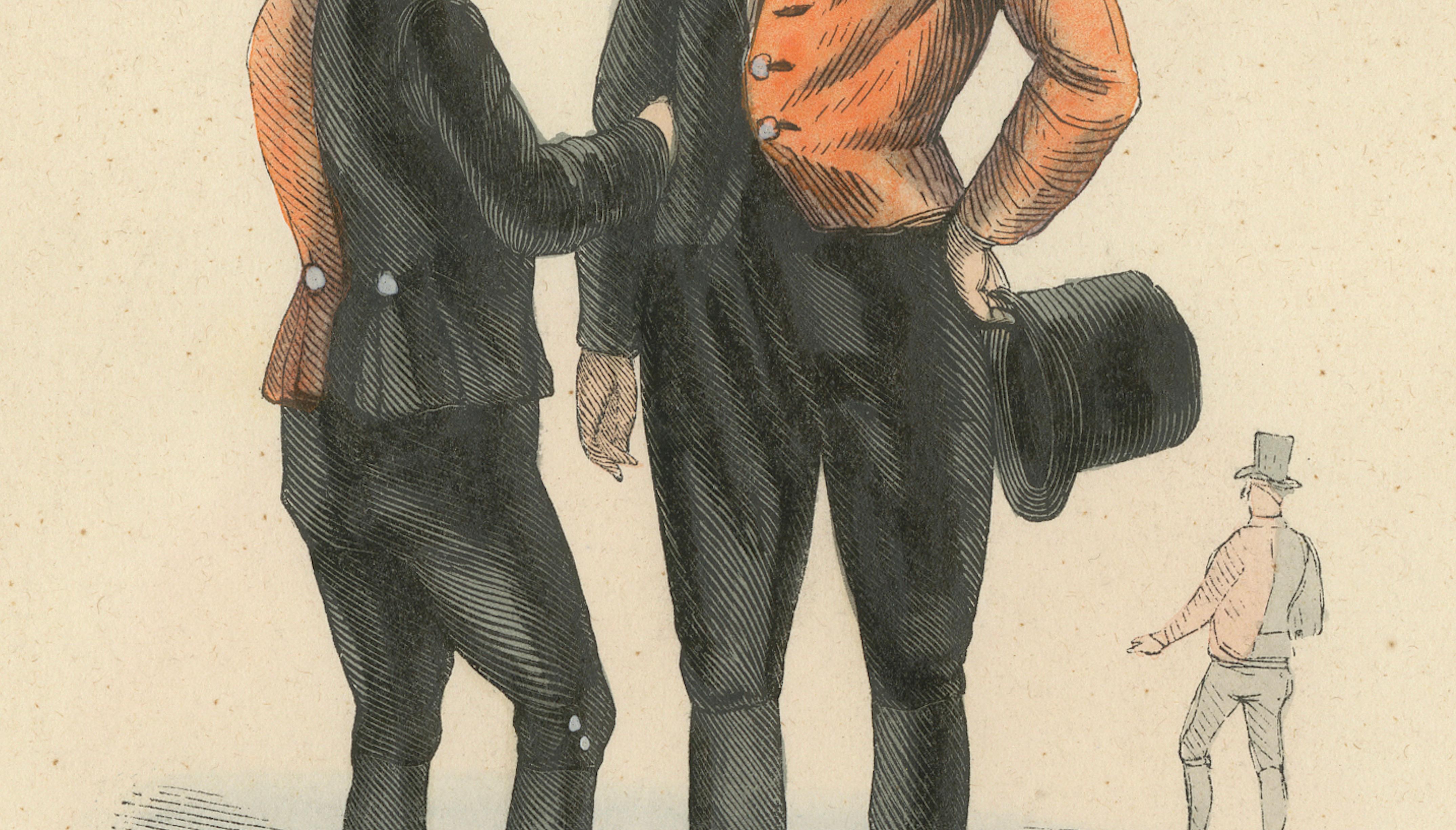 Orphan Children of Amsterdam, Hand-Coloured Lithograph, c.1845