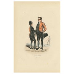 Orphan Children of Amsterdam, Hand-Coloured Lithograph, c.1845