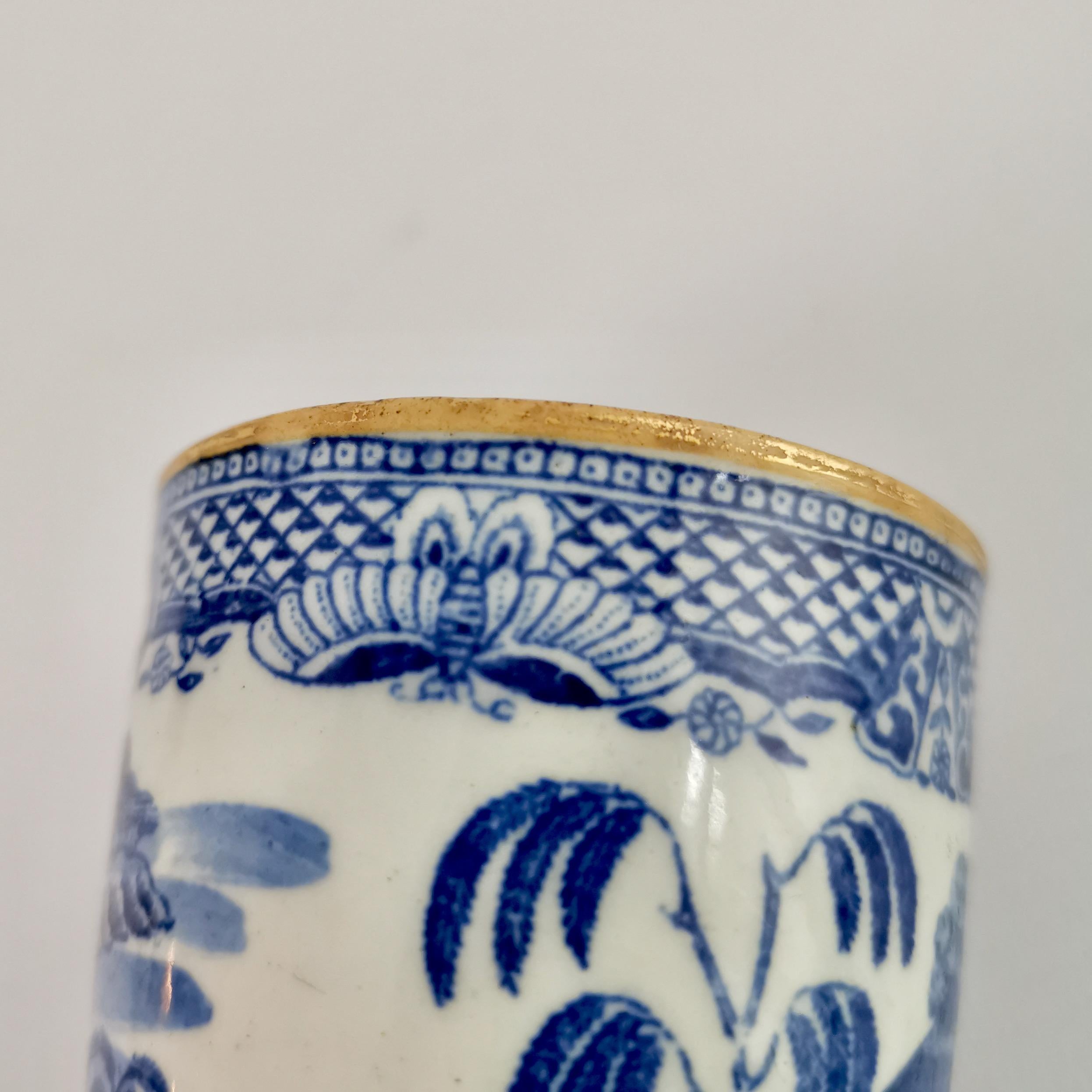 Orphaned Coffee Cup, New Hall, Blue and White Malay House, Georgian ca 1795 3
