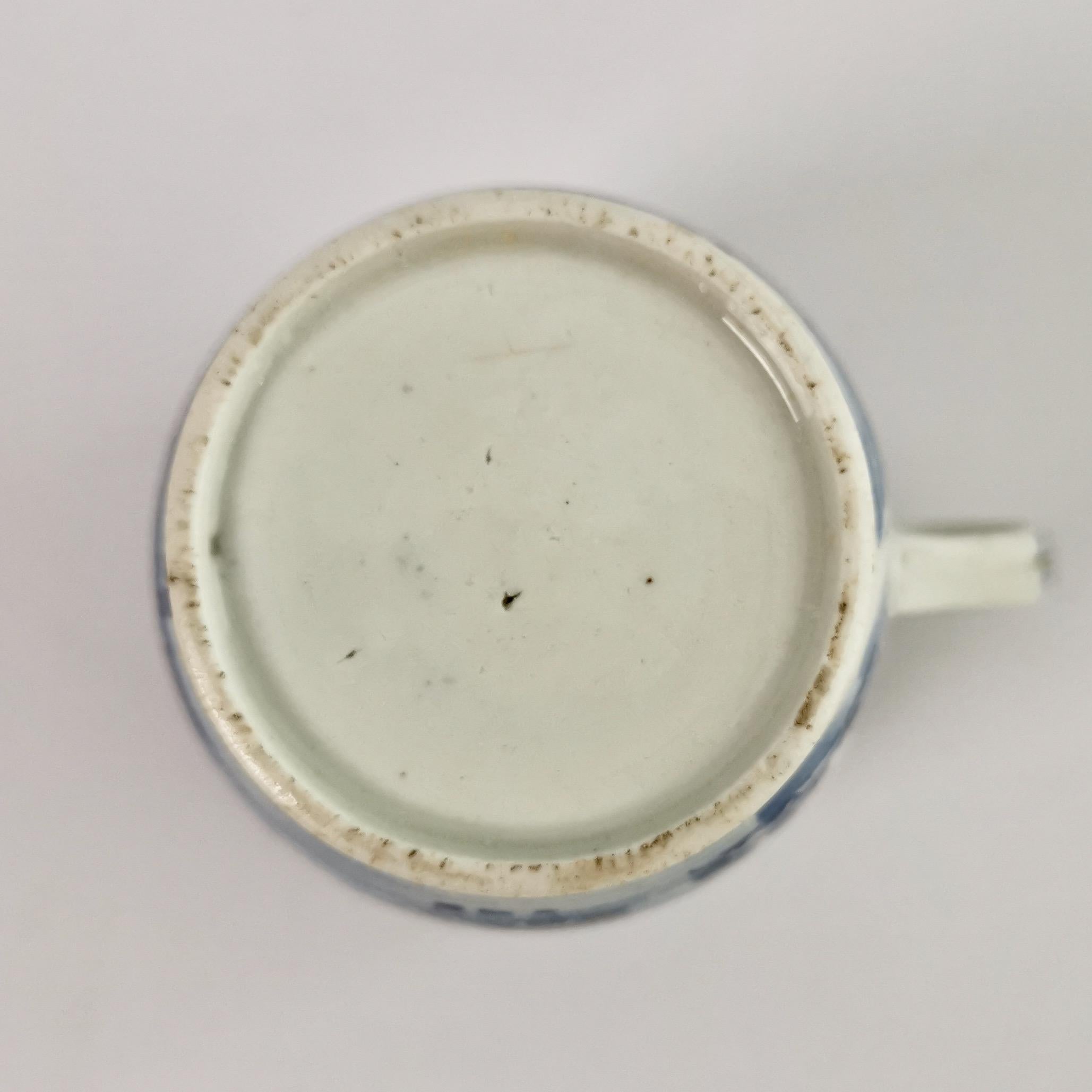 Orphaned Coffee Cup, New Hall, Blue and White Malay House, Georgian ca 1795 6