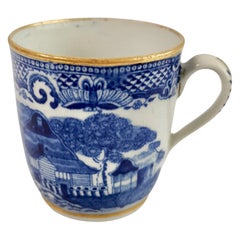 Orphaned Coffee Cup, New Hall, Blue and White Malay House, Georgian ca 1795