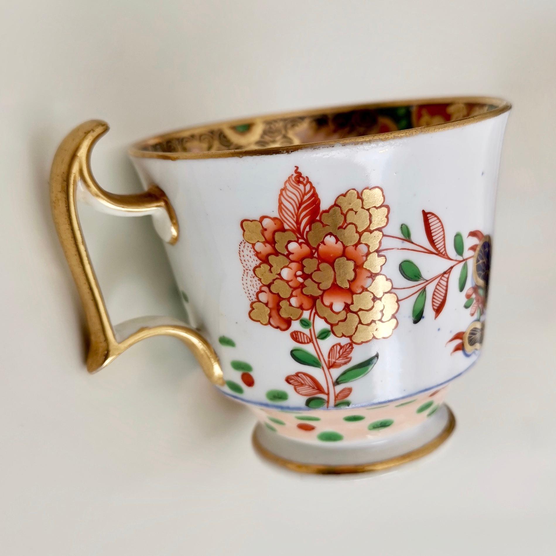 Orphaned Porcelain Coffee Cup, Spode, Imari Tobacco Leaf Pattern Regency ca 1815 1