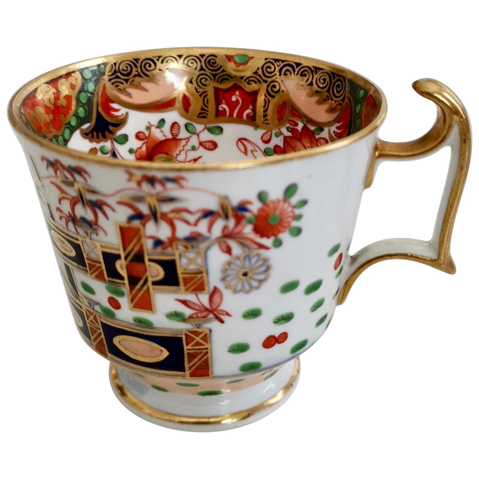 Orphaned Porcelain Coffee Cup, Spode, Imari Tobacco Leaf Pattern Regency ca 1815