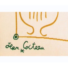 Jean Cocteau, Orphée a la Lyre, Wool Tapestry, 1889, Atelier Raymond Picaud