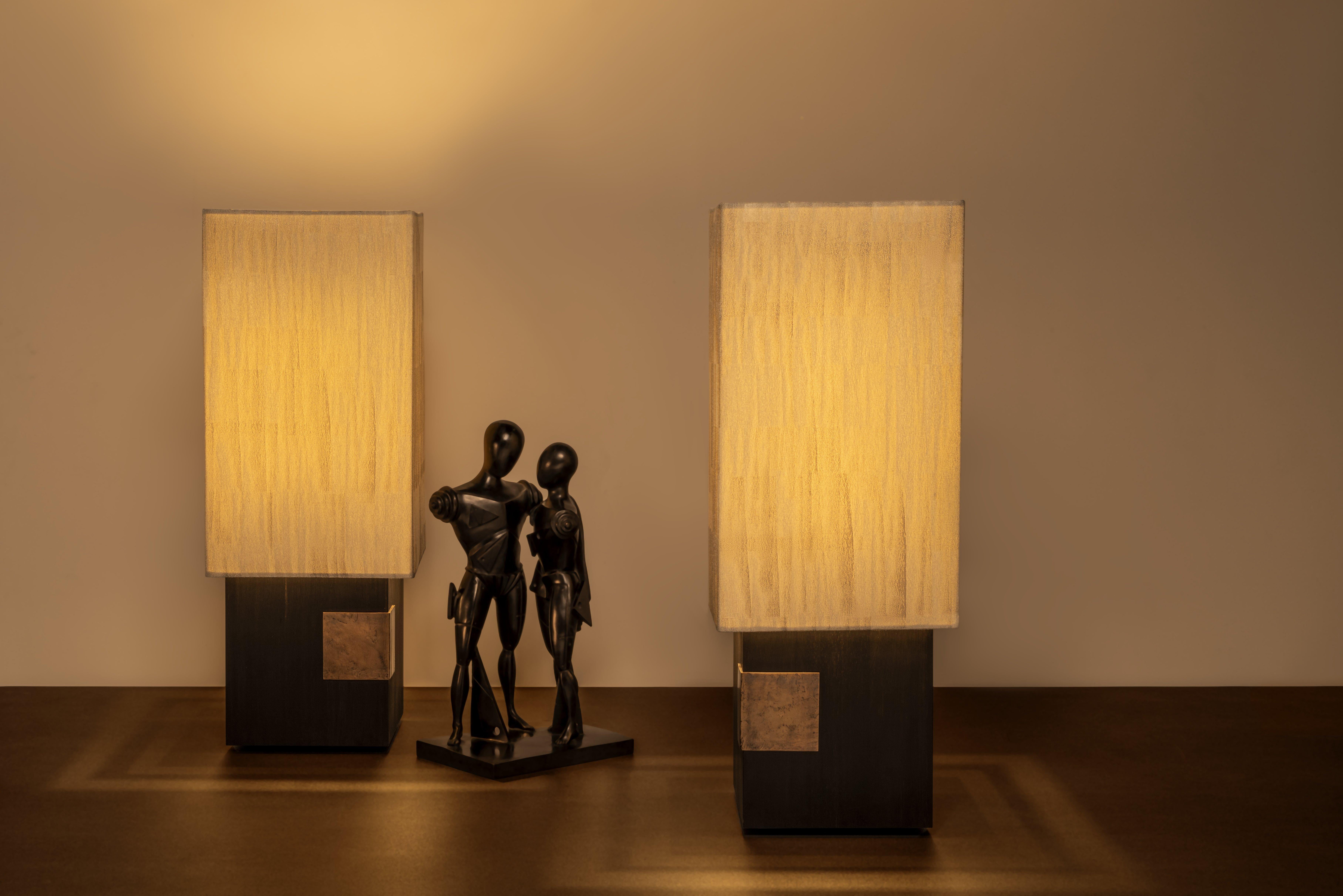 Post-Modern Orphée Noir Table Lamp by Arch Plus Ultra For Sale