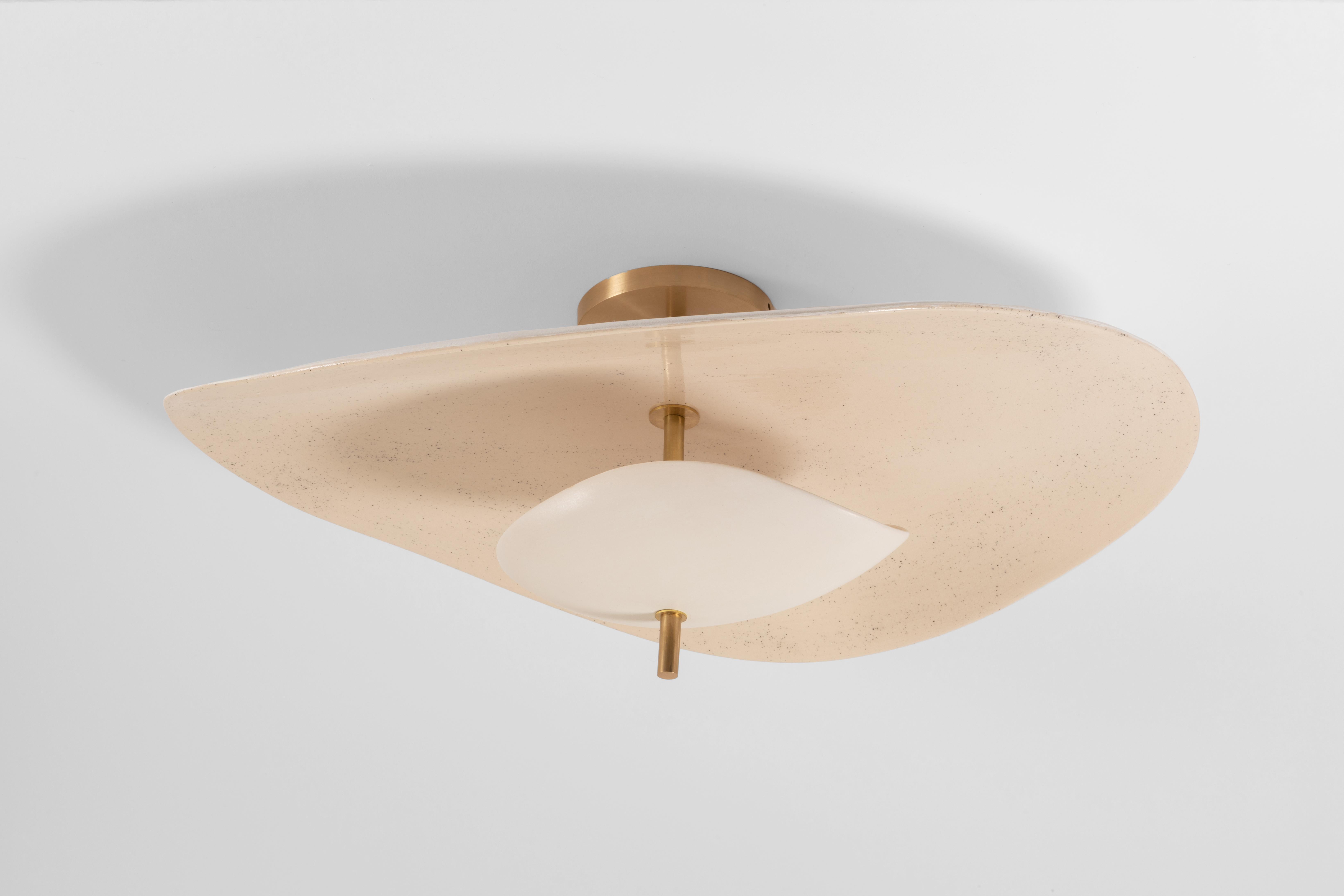 French Organic Minimalist Contemporary Standard Flush Mount by Elsa Foulon For Sale