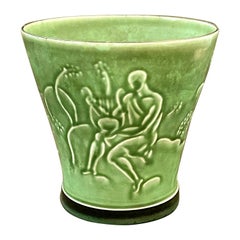 "Orpheus and His Lyre, " Rare/Unique Art Deco Vase by Sadolin for Bing & Grondahl