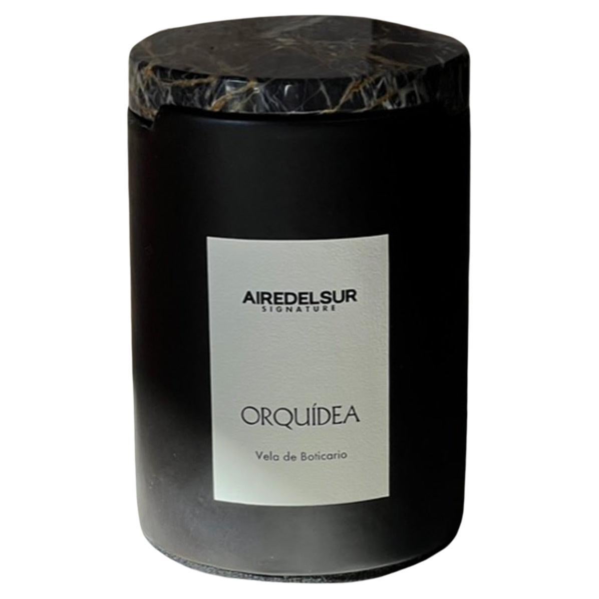 ORQUIDEA Signature Scented Candle, Ceramic and Natural Onyx Stone For Sale  at 1stDibs