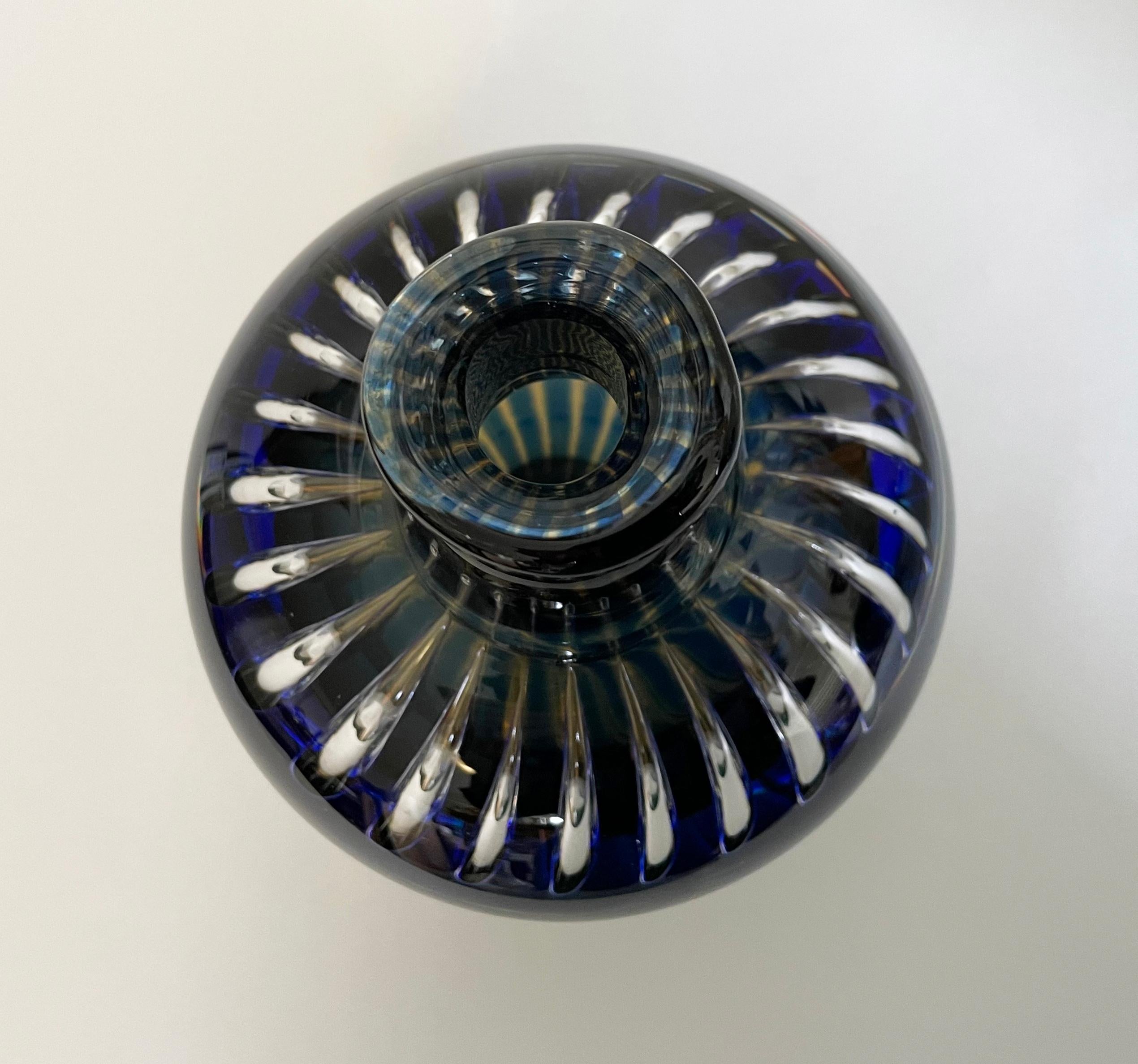 Swedish Orrefors Ariel Vase By Edvin Ohrstrom, Circa 1950 For Sale