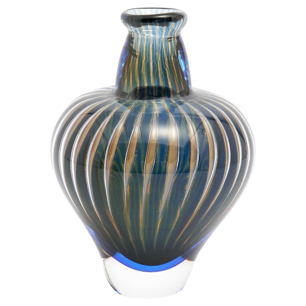 Orrefors Ariel Vase By Edvin Ohrstrom, Circa 1950 For Sale